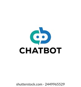 Chat robot chat bot logo icono Vector