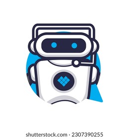 Chat Robot Chatbot Customer Service using Headphone and Mic Vector design illustration flat art Ready to use isolated