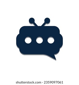 ilustración de diseño del logotipo del robot de chat.