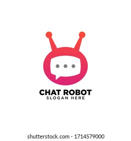 Chat Robot Logo Design Template
