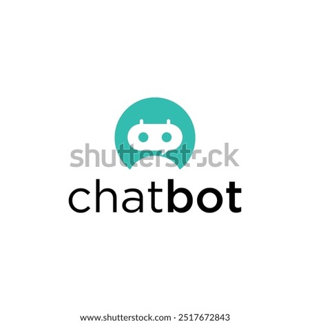 Chat robot logo icon vector
