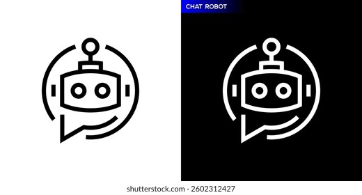 Chat robot logo. technology, system, program, service. Icon symbol design template EPS 10.	