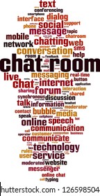 Chat room word cloud concept. Vector illustration