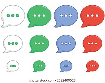 Chat Round Dialogue Circular Message Bubbles