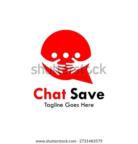 Chat save design logo template illustration