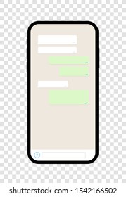 Chat screen mobile phone template