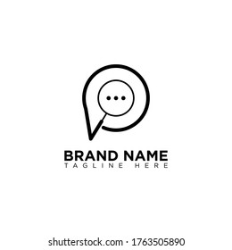 Design-Vorlage für Chat-Suche-Logos