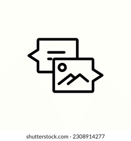 chat, enviar icono de imagen, icono aislado en segundo plano, perfecto para sitio web, blog, logotipo, diseño gráfico, medios sociales, interfaz de usuario, aplicación móvil