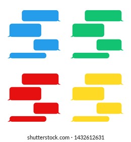Chat set. Graphic template. Vector illustration