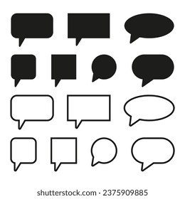 Chat set icon. Vector illustration. EPS 10.