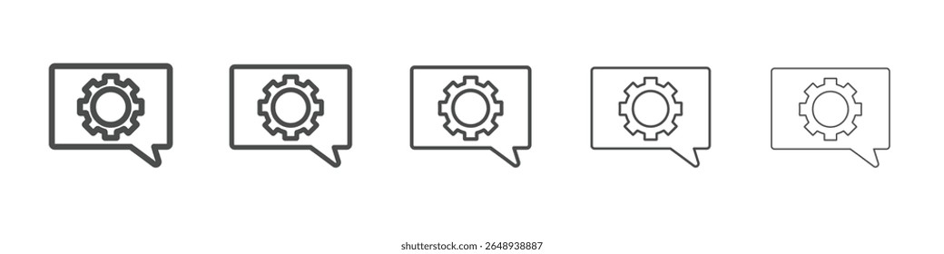chat setting icon simple isolated vector sign
