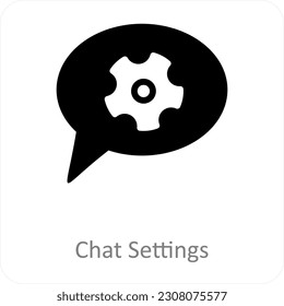Configuración de charla y concepto de icono de código