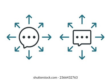 Chat share icon. Illustration vector