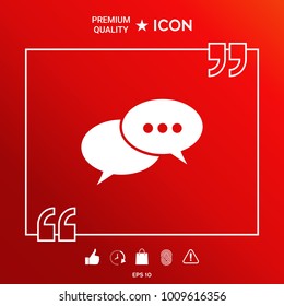 Chat sign icon