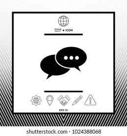 Chat sign icon