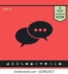 Chat sign icon