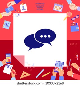 Chat sign icon