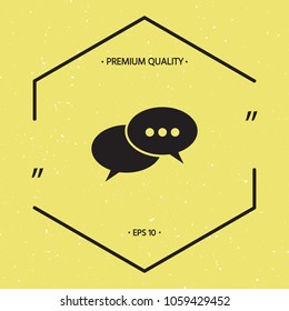 Chat sign icon
