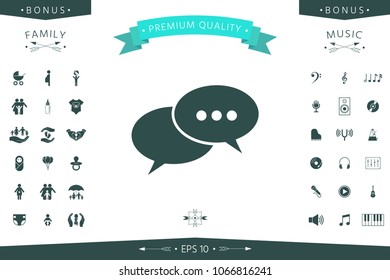 Chat sign icon