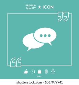 Chat sign icon