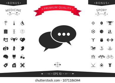 Chat sign icon