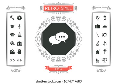 Chat sign icon
