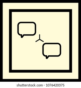 chat sign icon