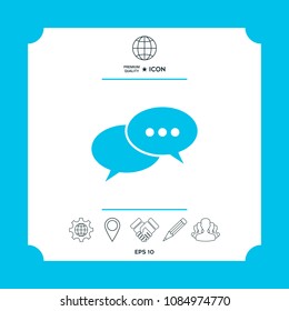 Chat sign icon