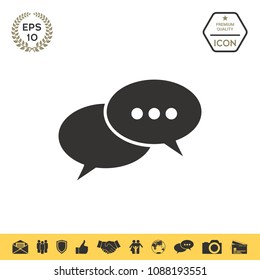 Chat sign icon