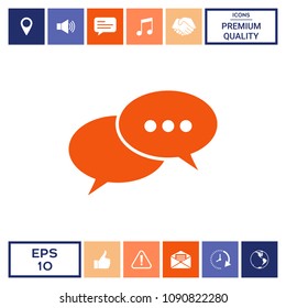 Chat sign icon