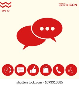 Chat sign icon