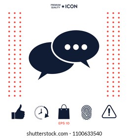 Chat sign icon
