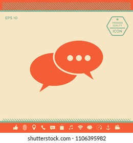 Chat sign icon