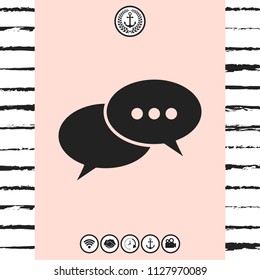 Chat sign icon