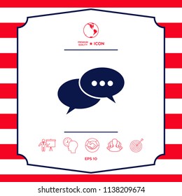 Chat sign icon