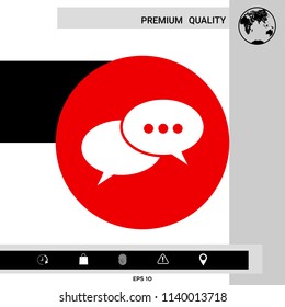 Chat sign icon