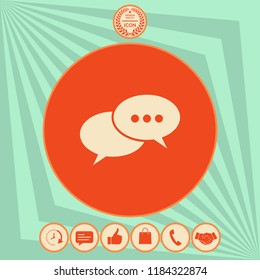 Chat sign icon