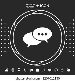 Chat sign icon