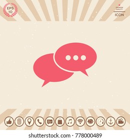 Chat sign icon