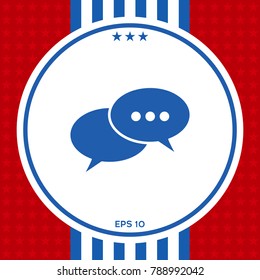 Chat sign icon