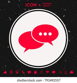 Chat sign icon