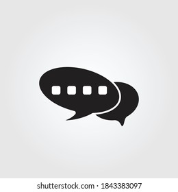 vector de diseño de icono de signo de chat 