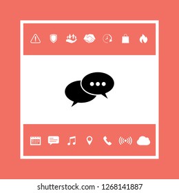 Chat sign icon. Graphic elements for your design