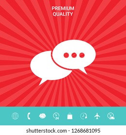 Chat sign icon. Graphic elements for your design