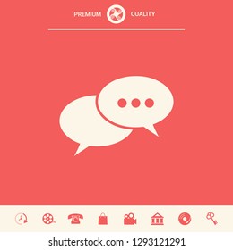 Chat sign icon. Graphic elements for your design