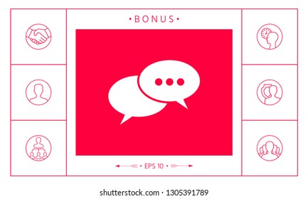 Chat sign icon. Graphic elements for your design
