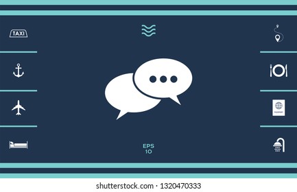 Chat sign icon. Graphic elements for your design