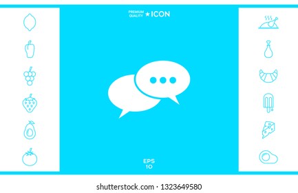 Chat sign icon. Graphic elements for your design