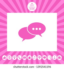 Chat sign icon. Graphic elements for your design