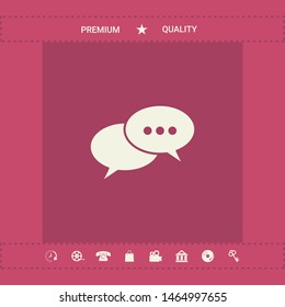 Chat sign icon. Graphic elements for your design